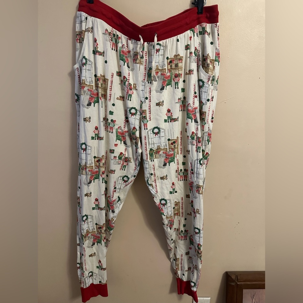 Woman’s Burt's Bees Baby Red and White Pajama Pants